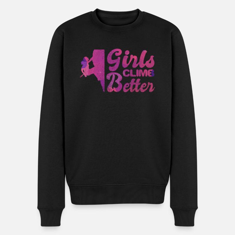 Sportklettern Damen - Männer Premium Bio Pullover - Schwarz