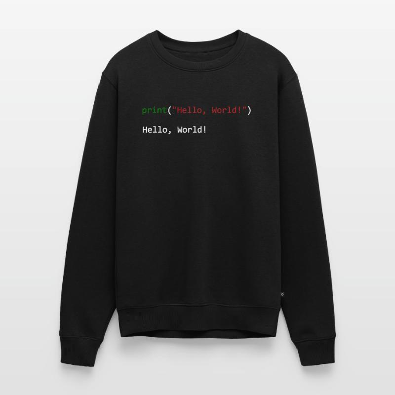 Hello World lustiges Geschenk Python Programmierer Männer Premium Bio Pullover