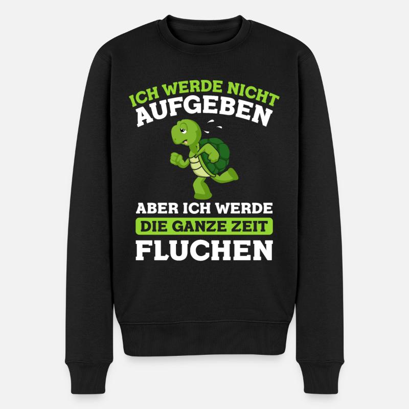 Ich Werde Nicht Aufgeben Läufer Schildkröte - Männer Premium Bio Pullover - Schwarz