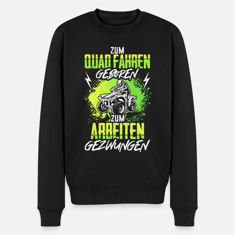 Quad ATV Geschenk Lustig - Männer Premium Bio Pullover - Schwarz