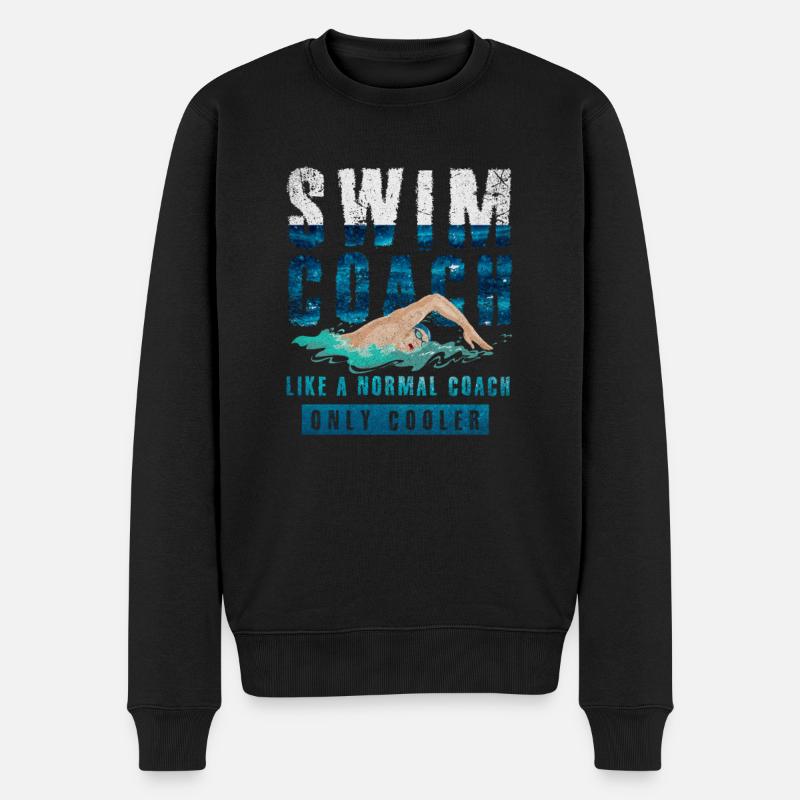 Entraîneur de natation natation - Pull Premium bio Homme - noir