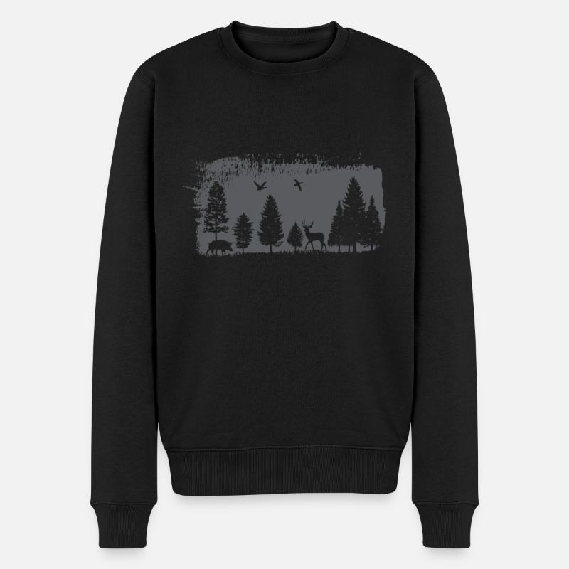 Conception de la forêt - Pull Premium bio Homme - noir