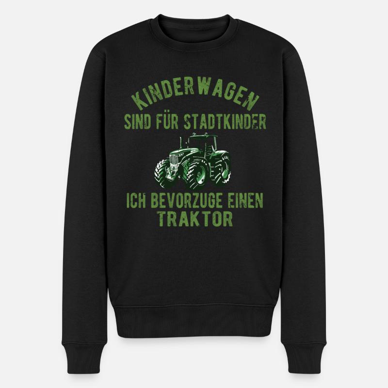 Landwirt Bauer Landwirtschaft Bauernhof - Männer Premium Bio Pullover - Schwarz