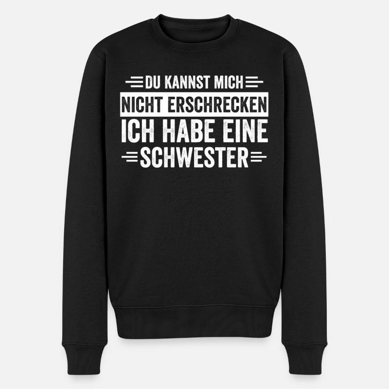 Schwester Schwestern Familie - Männer Premium Bio Pullover - Schwarz