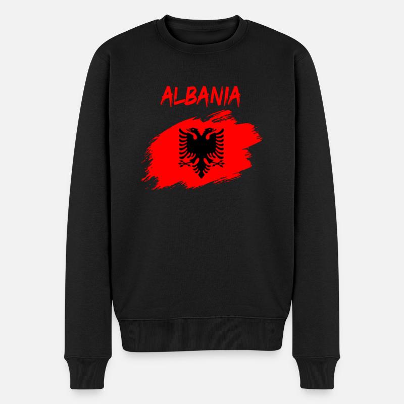 Drapeau Albanie drapeau Albanais - Pull Premium bio Homme - noir
