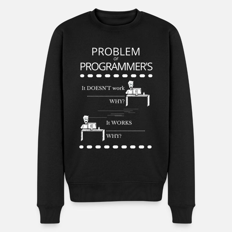 Problème de programmeur drôle - Pull Premium bio Homme - noir