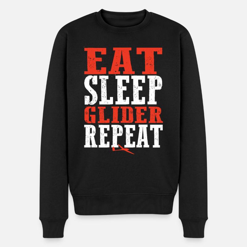 Mangez Sleep Glider Repeat - Pull Premium bio Homme - noir