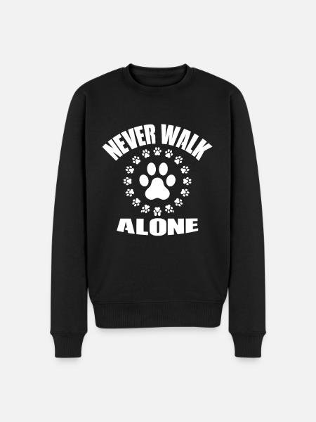 Never walk alone paw - Men's Premium Organic Jumper - black
