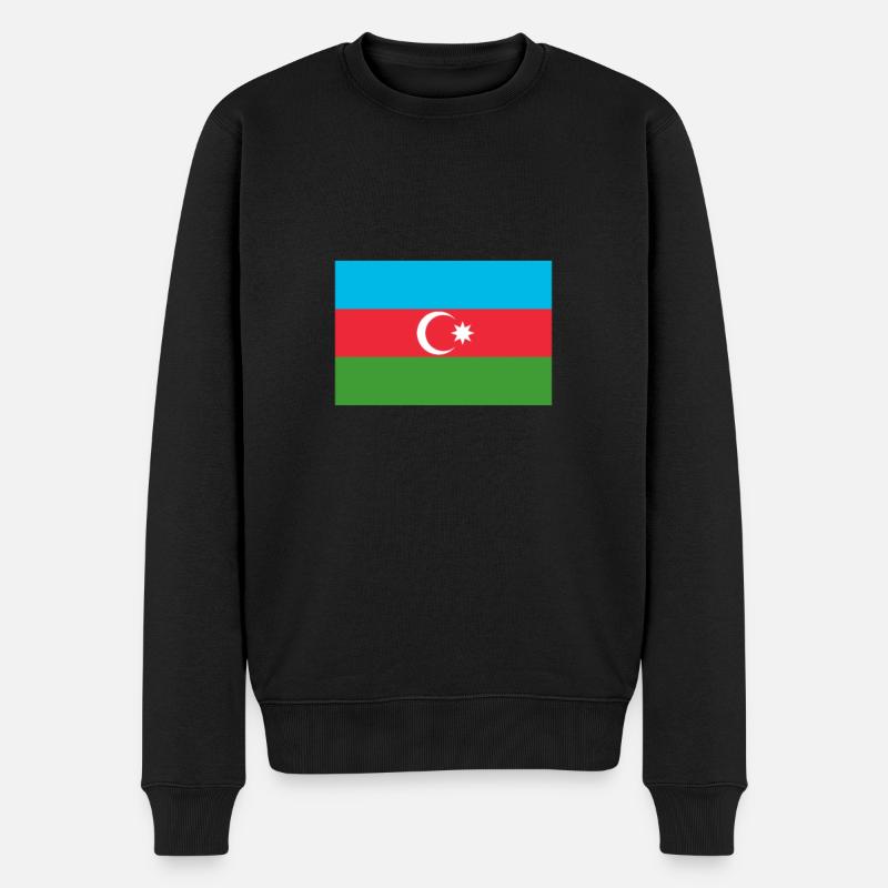 Azerbaïdjan drapeau azerbaïdjanais Drapeau - Pull Premium bio Homme - noir