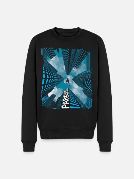 Parkour skyline - Men's Premium Organic Jumper - black