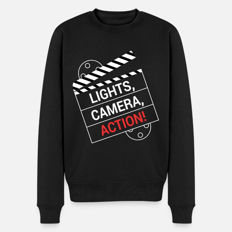 Caméra d’action de lumière - Pull Premium bio Homme - noir