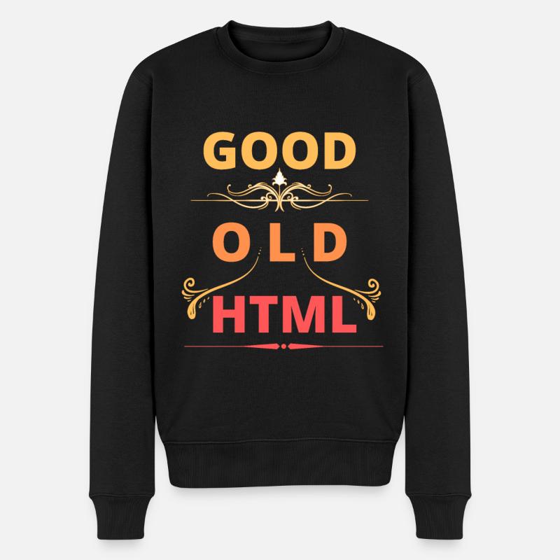 Good Old HTML Webdesign - Männer Premium Bio Pullover - Schwarz