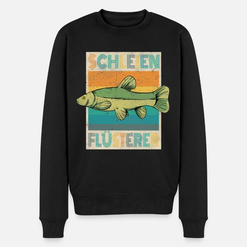 Schleien Flüsterer Schleie Angeln Angler Geschenk - Männer Premium Bio Pullover - Schwarz