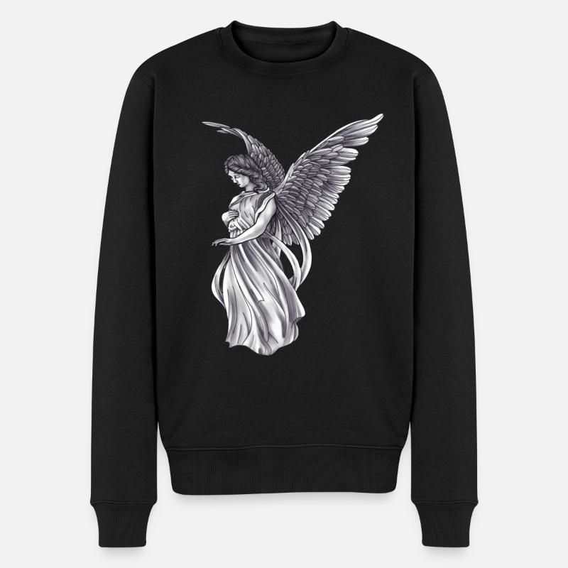 Engel Mystisch Altar Himmel Flügel Symbol Style - Männer Premium Bio Pullover - Schwarz