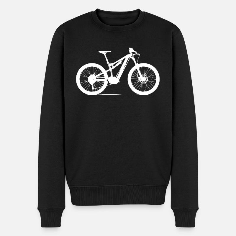 E-MTB E-Bike - Männer Premium Bio Pullover - Schwarz