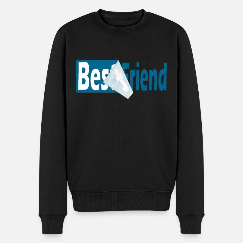 Bester Freund - Männer Premium Bio Pullover - Schwarz
