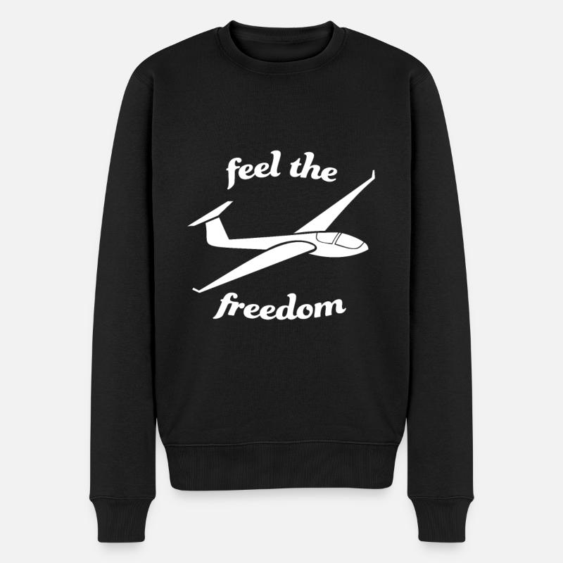segelflug leidenschaft fallschirmspringen geschenk - Männer Premium Bio Pullover - Schwarz