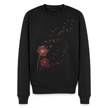 Knäuelgras, Löwenzahn, Pusteblume - Männer Premium Bio Pullover - Schwarz - Vorne - Nico (187cm)