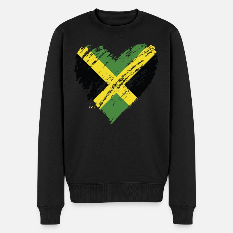 jamaica - Männer Premium Bio Pullover - Schwarz