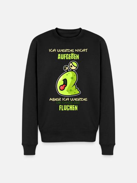 Lahme Schnecke - Männer Premium Bio Pullover - Schwarz