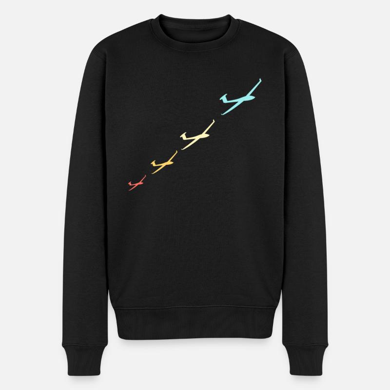 segelflug vintage tshirt geschenk - Männer Premium Bio Pullover - Schwarz