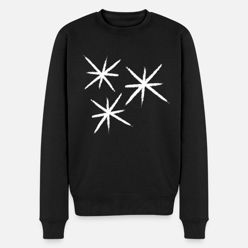 Sterne - Männer Premium Bio Pullover - Schwarz