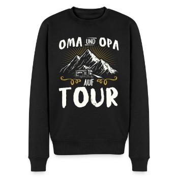 Oma und Opa auf Tour Camper Camping Wohnmobil - Männer Premium Bio Pullover - Schwarz - Vorne - Nico (187cm)