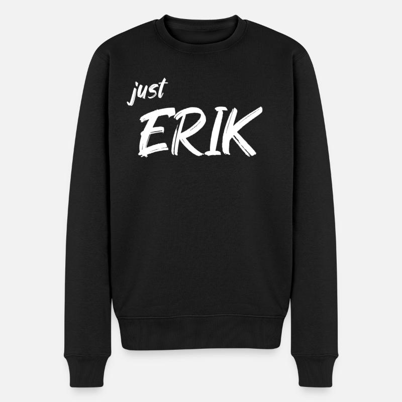Erik - Männer Premium Bio Pullover - Schwarz