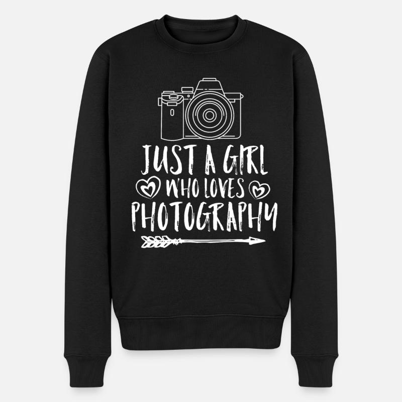 Fotografin - Männer Premium Bio Pullover - Schwarz