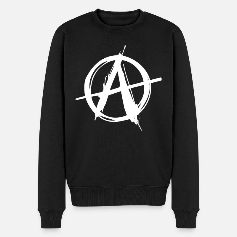 ancap symbol - Männer Premium Bio Pullover - Schwarz