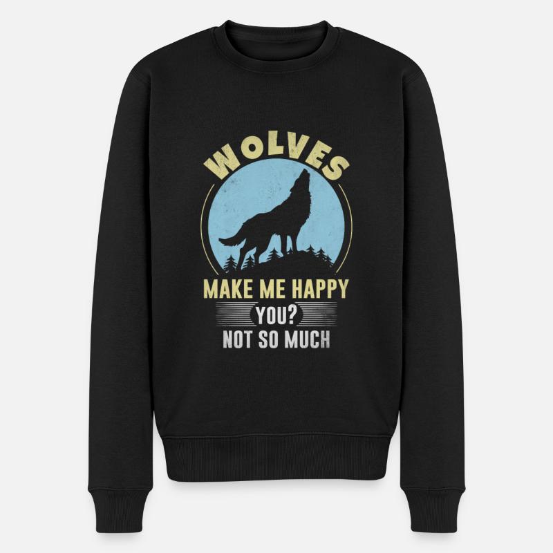 Chef de meute Wolfpack - Pull Premium bio Homme - noir
