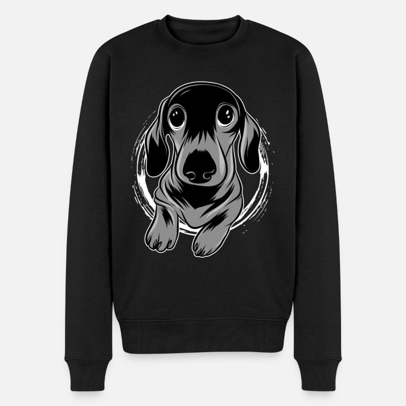 Teckel teckel - Pull Premium bio Homme - noir