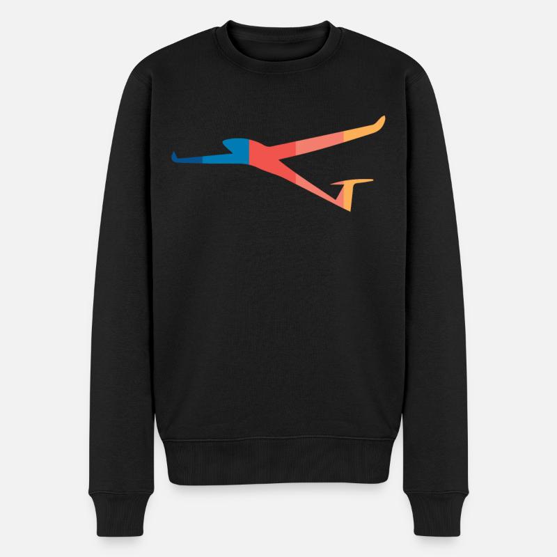 Segelflieger Segelfliegen - Männer Premium Bio Pullover - Schwarz