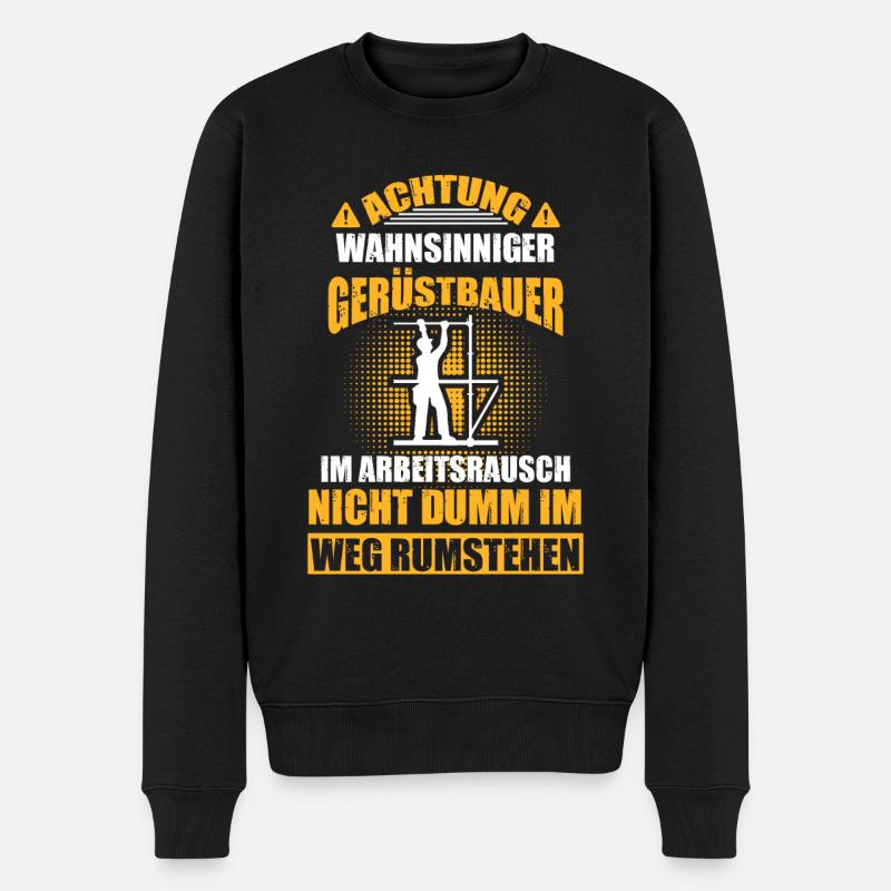 Gerüstbau Gerüstbauer Gerüstarbeiter Gerüstbauer - Männer Premium Bio Pullover - Schwarz