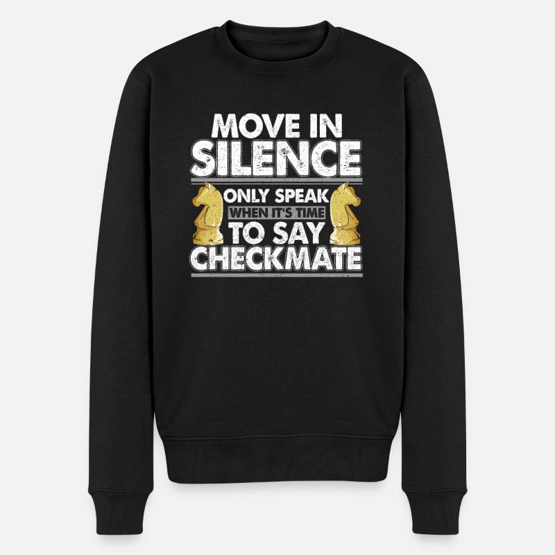Schach - Männer Premium Bio Pullover - Schwarz