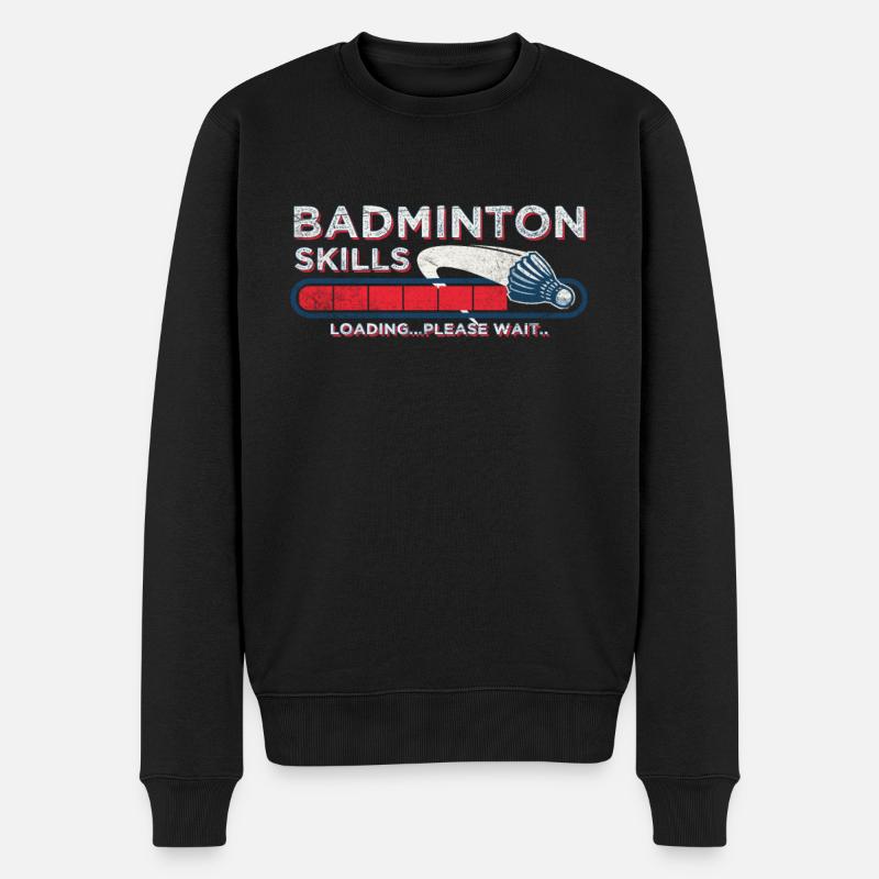 Badminton - Männer Premium Bio Pullover - Schwarz