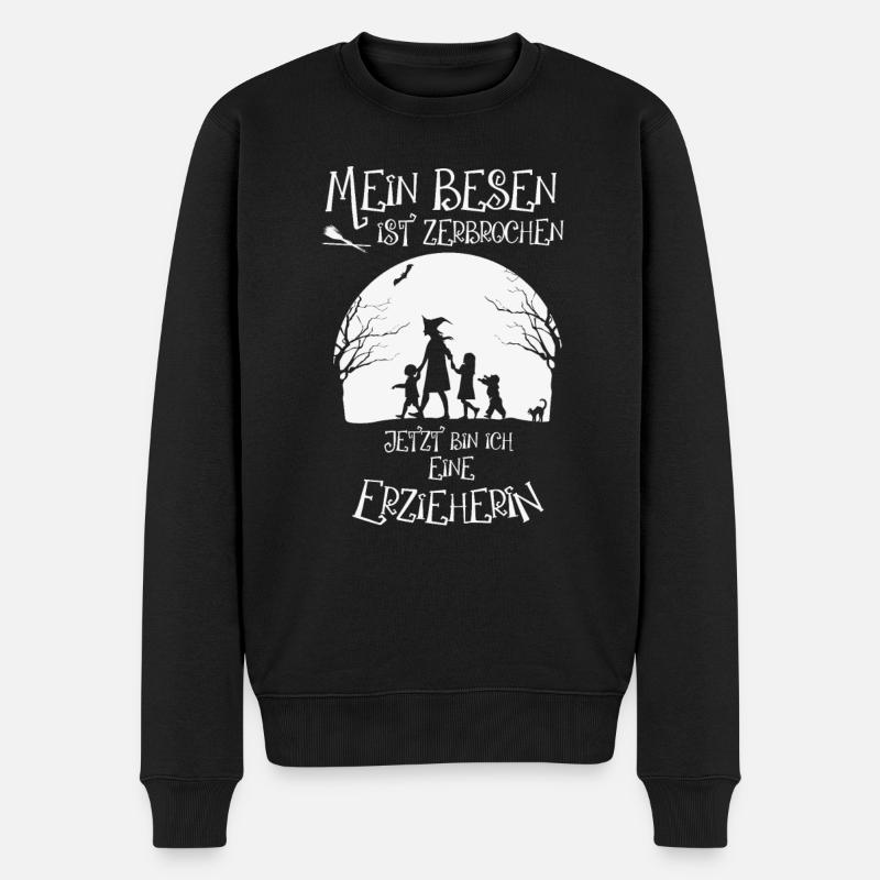Halloween Erzieher Lehrer Vorschule Pädagoen - Männer Premium Bio Pullover - Schwarz