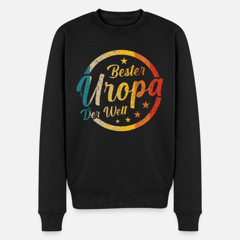 Bester Uropa Geschenk - Männer Premium Bio Pullover - Schwarz