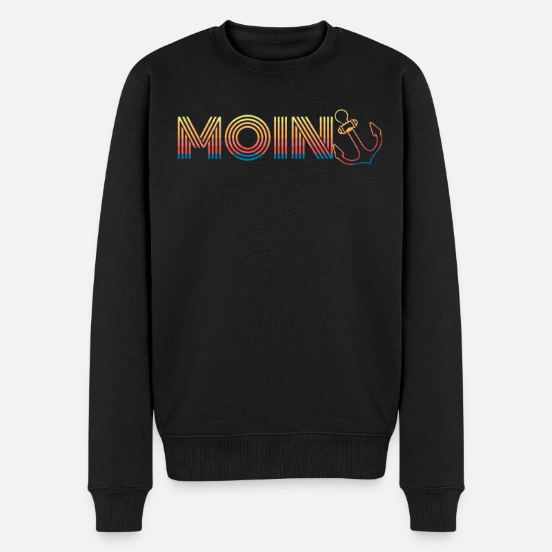Moin - Männer Premium Bio Pullover - Schwarz