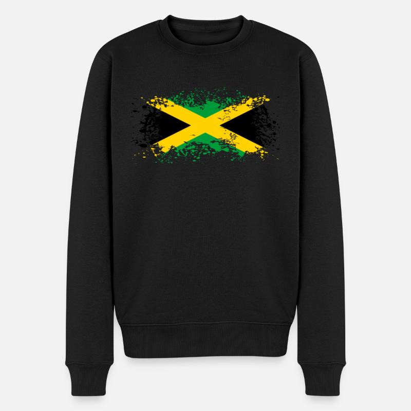 Idée cadeau drapeau Jamaïque - Pull Premium bio Homme - noir