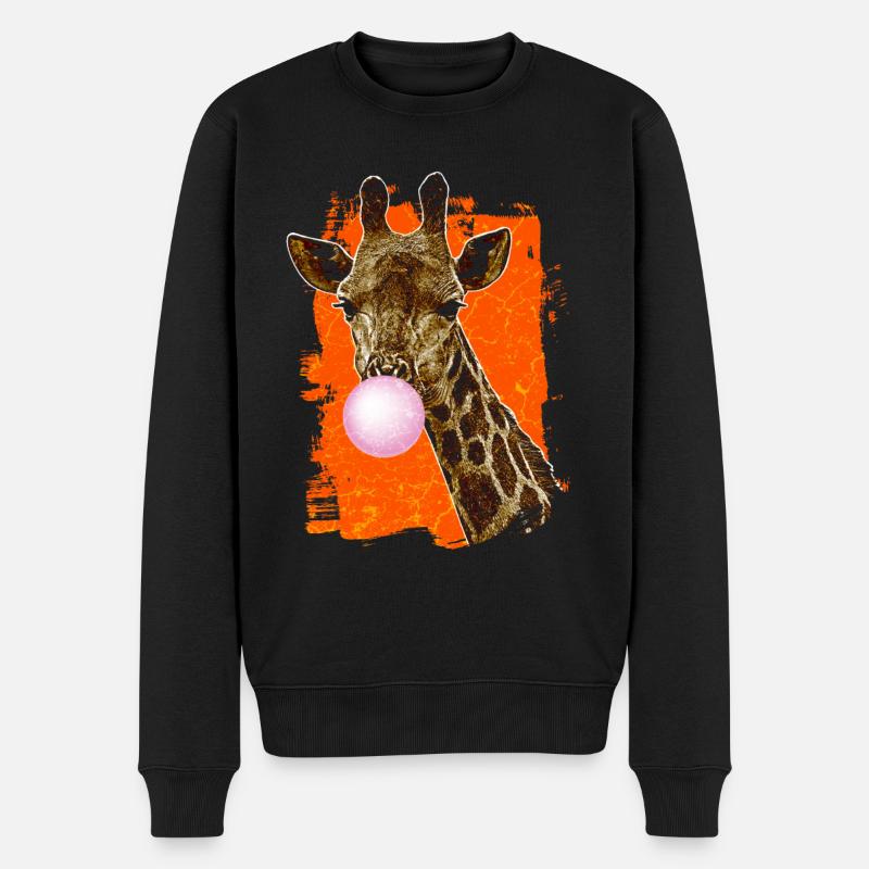 Giraffe Giraffen Geburtstag Tiermotiv Kostüm - Männer Premium Bio Pullover - Schwarz