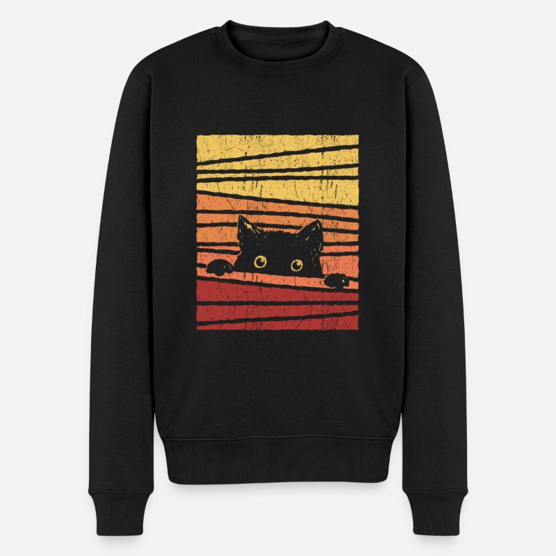 Chat noir - Pull Premium bio Homme - noir