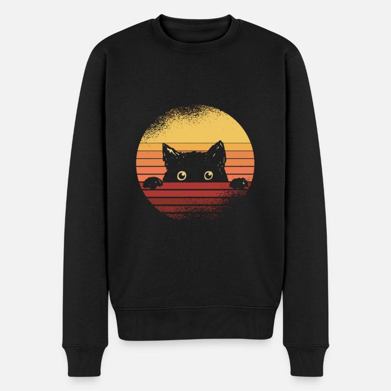 Chat noir - Pull Premium bio Homme - noir