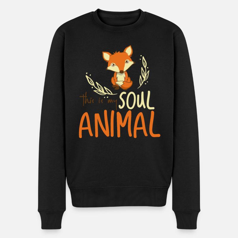 Fox Soul Animal - Pull Premium bio Homme - noir