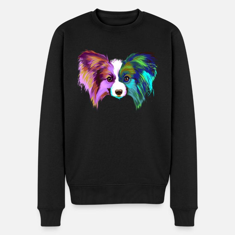 Splash Broche continentale chien - Pull Premium bio Homme - noir