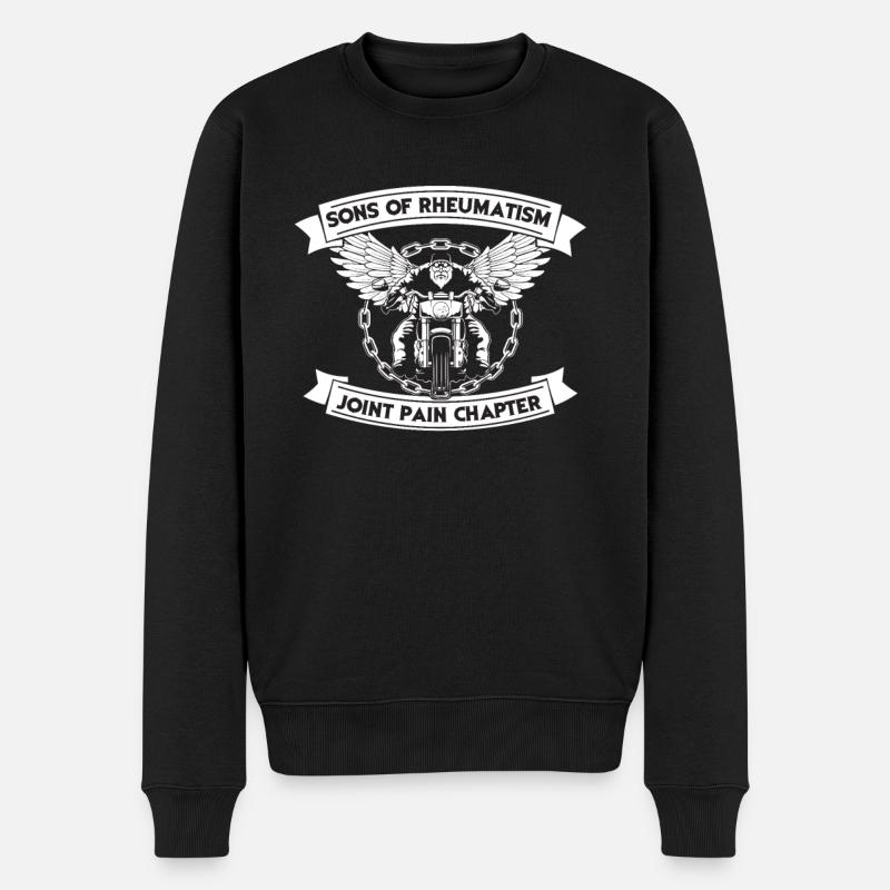 Lustiges Motoradfahrer Geschenk Motorrad - Männer Premium Bio Pullover - Schwarz