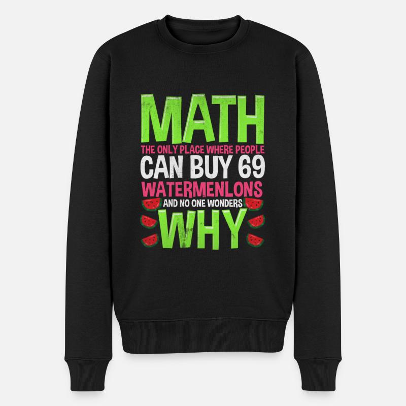 mathématiques - Pull Premium bio Homme - noir