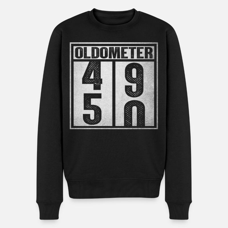 Oldometer 49-50 - Männer Premium Bio Pullover - Schwarz