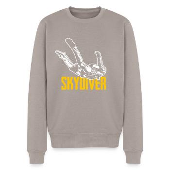 Cadeau de parachutiste pour les athlètes de parachutisme - Pull Premium bio Homme - taupe - Devant - Nico (187cm)