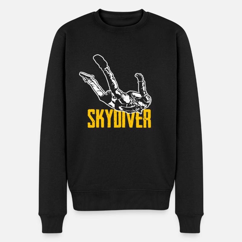 Skydiver Geschenk für Fallschirmspringer Sportler - Männer Premium Bio Pullover - Schwarz